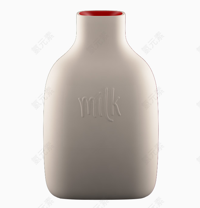 白色牛奶瓶