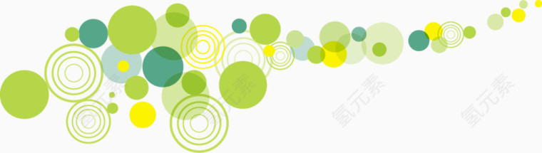 抽象几何圈圈绿色清新