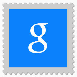 谷歌Postage-stamps-style-social-media-icons