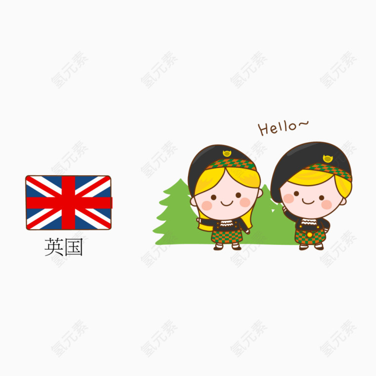 旅游季元素英国