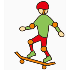 滑滑板的孩子