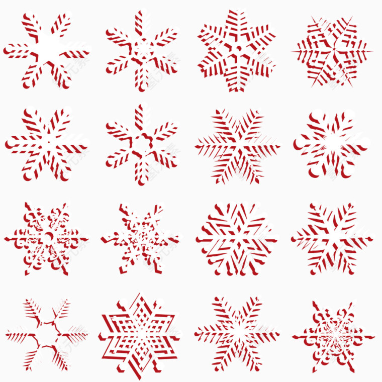 白色雪花设计矢量素材