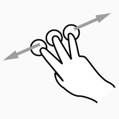 三个手指拖gestureworks-icons