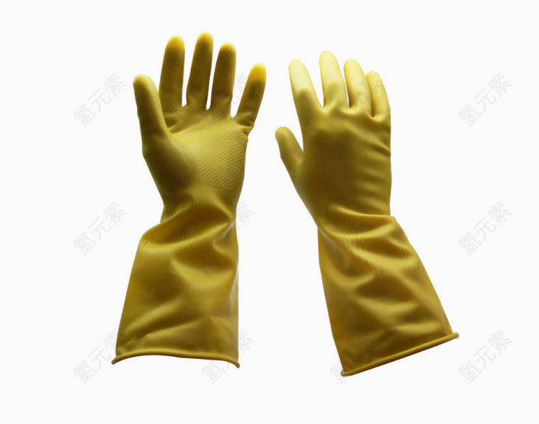黄色塑胶手套