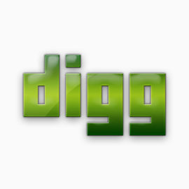 Digg绿色果冻社交媒体