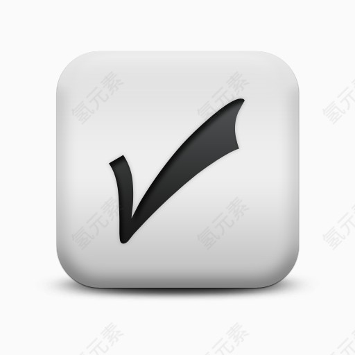 不光滑的白色的广场图标符号形状检查马克Symbols-Shapes-icons