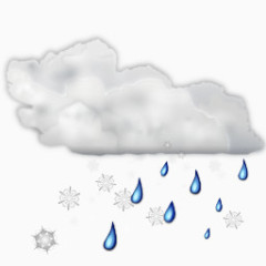 Status weather snow rain Icon