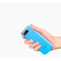 蓝色手机移动电源充电宝