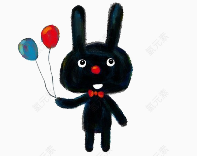 举气球的小兔子