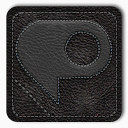 黑色的Android-Leather-Badges-icons