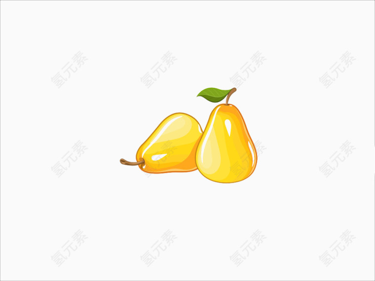 黄色梨子图片素材