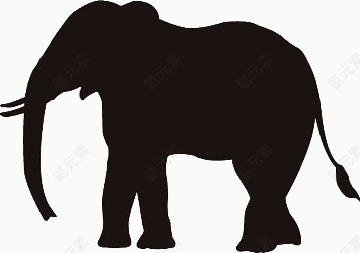 动物剪影大象