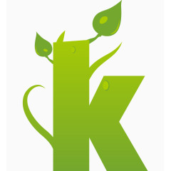 春季艺术字母K