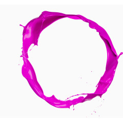 喷溅的紫色油漆环 
