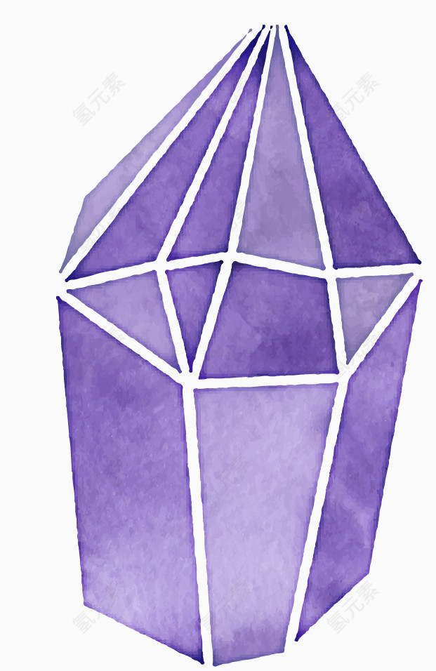水墨风格紫水晶
