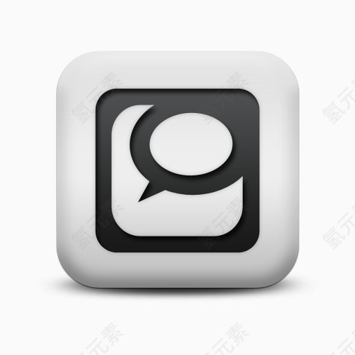 不光滑的白色的广场图标社会媒体标志标志social-media-logos-icons