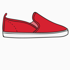 矢量红色小鞋子
