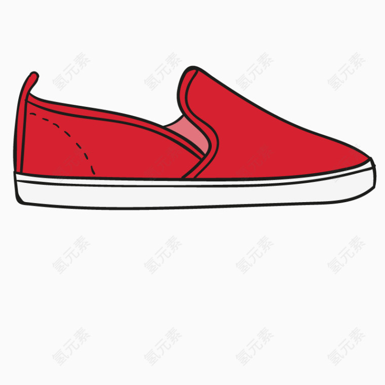 矢量红色小鞋子