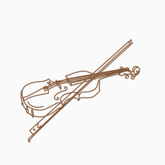乐器 手绘 小提琴
