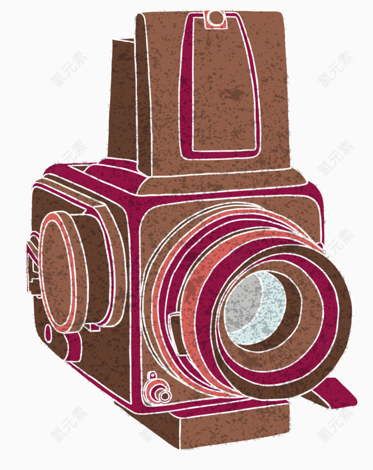 彩绘复古相机