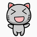 猫灰色的情感Gray-cat-icons