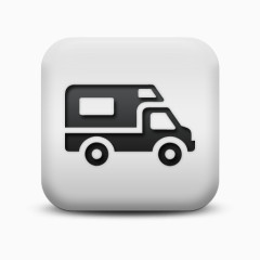 不光滑的白色的广场图标运输旅行运输卡车Transport-travel-icons