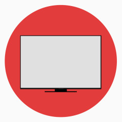 电视机平面设计圈图标