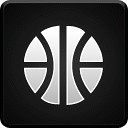 篮球黑色应用程序图标