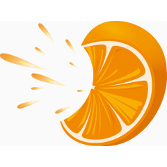 卡通水果橙子