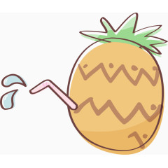 卡通手绘菠萝