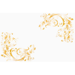 金色花纹装饰元素