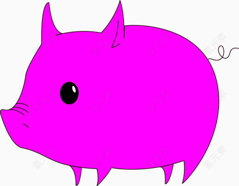 粉色的卡通小猪