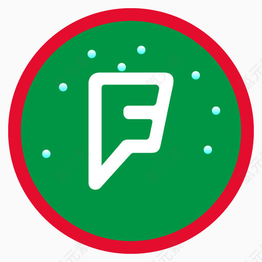 四方christmas-social-networking-icons