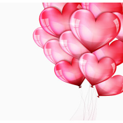 情人节爱心气球矢量