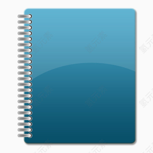 空白空笔记本图标蓝色版