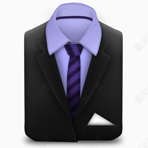 经理西服紫色条纹图标