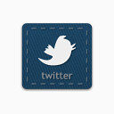 推特blue-rectangle-social-buttons-icons