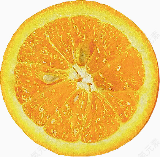 水果手绘黄色橙子