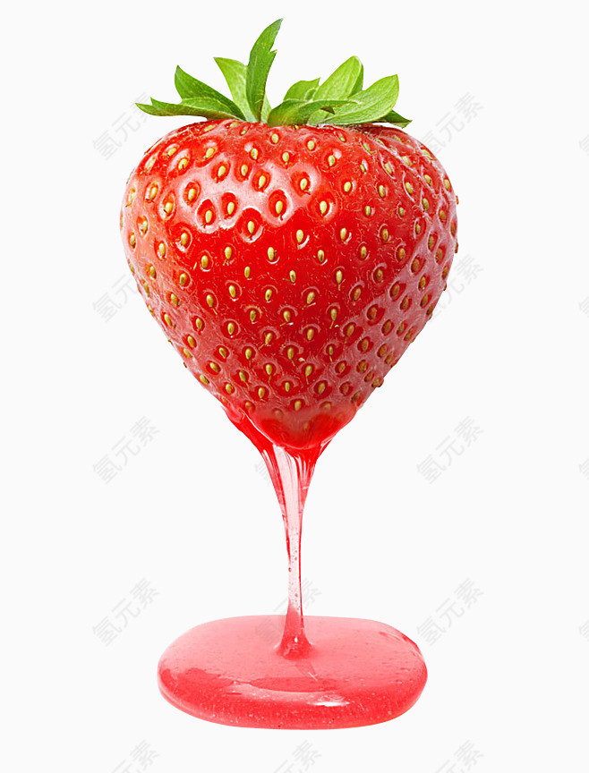 红色草莓红色果酱