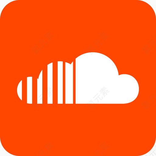 云之声SoundCloud社会扁平的圆形矩形
