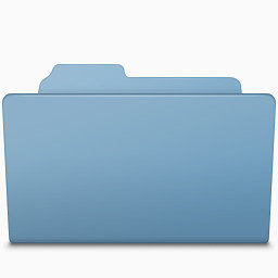 正常开放文件夹蓝色光滑的豹图标