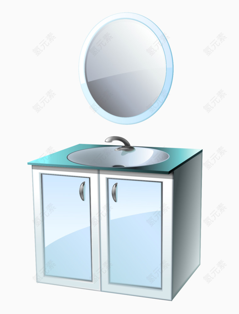 手绘家具镜子洗浴室