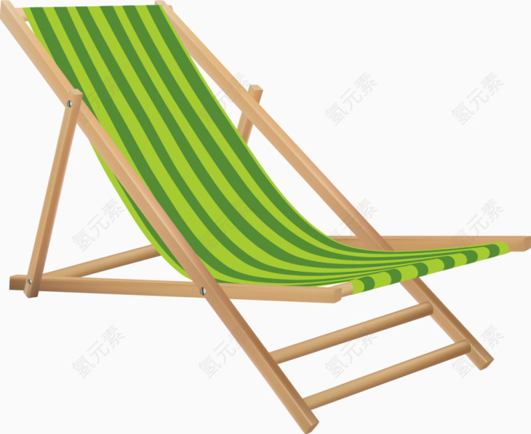 卡通沙滩椅绿条