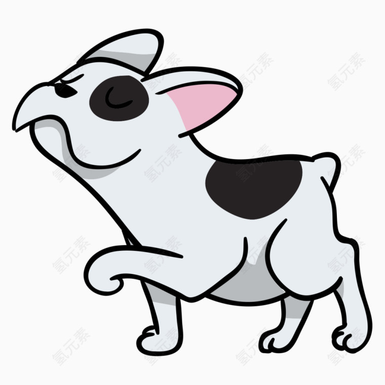 卡通斗牛犬可爱动物