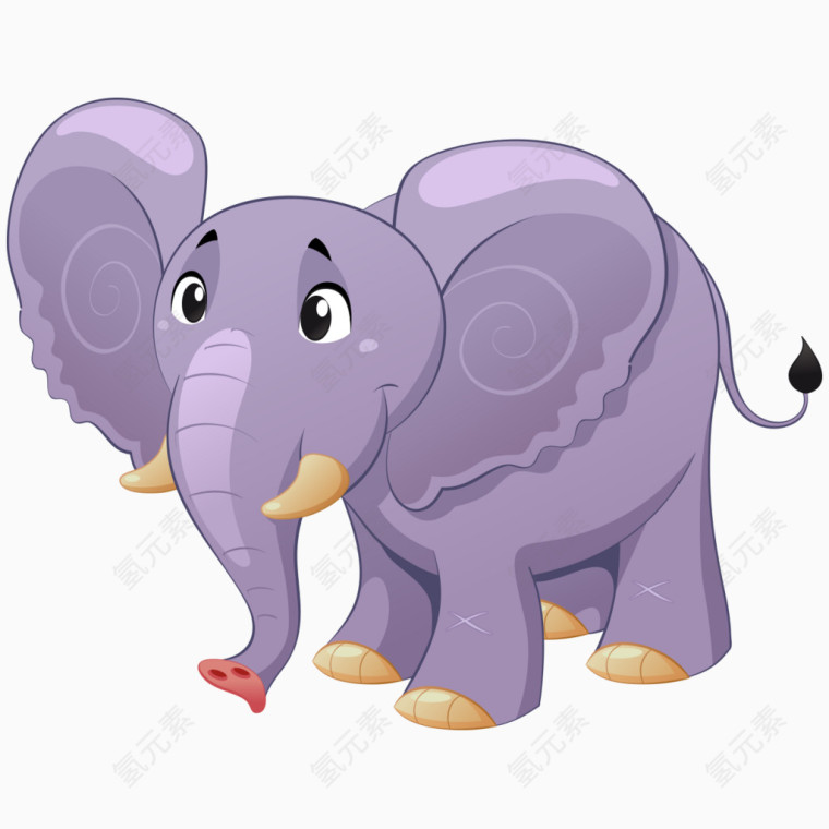 卡通可爱动物小象
