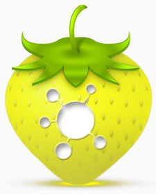 螺旋桨草莓strawberry-social-media-icon-set