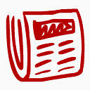 新闻红色的hand-drawn-web-icons