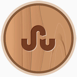 跌倒在wooden-social-networking-icons