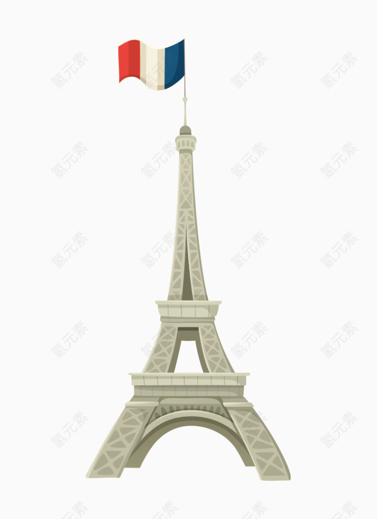 浪漫卡通巴黎元素埃菲尔铁塔