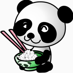 在吃饭的熊猫